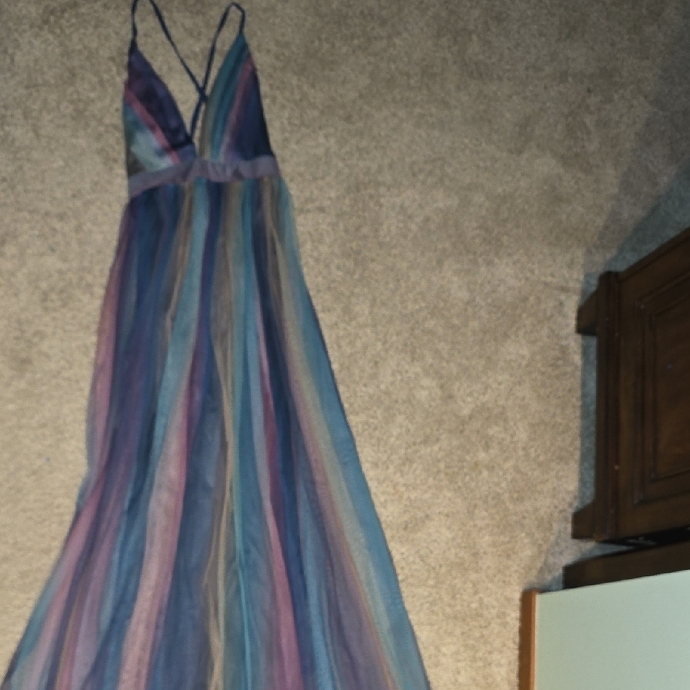 Multicolor Striped Maxi Dress